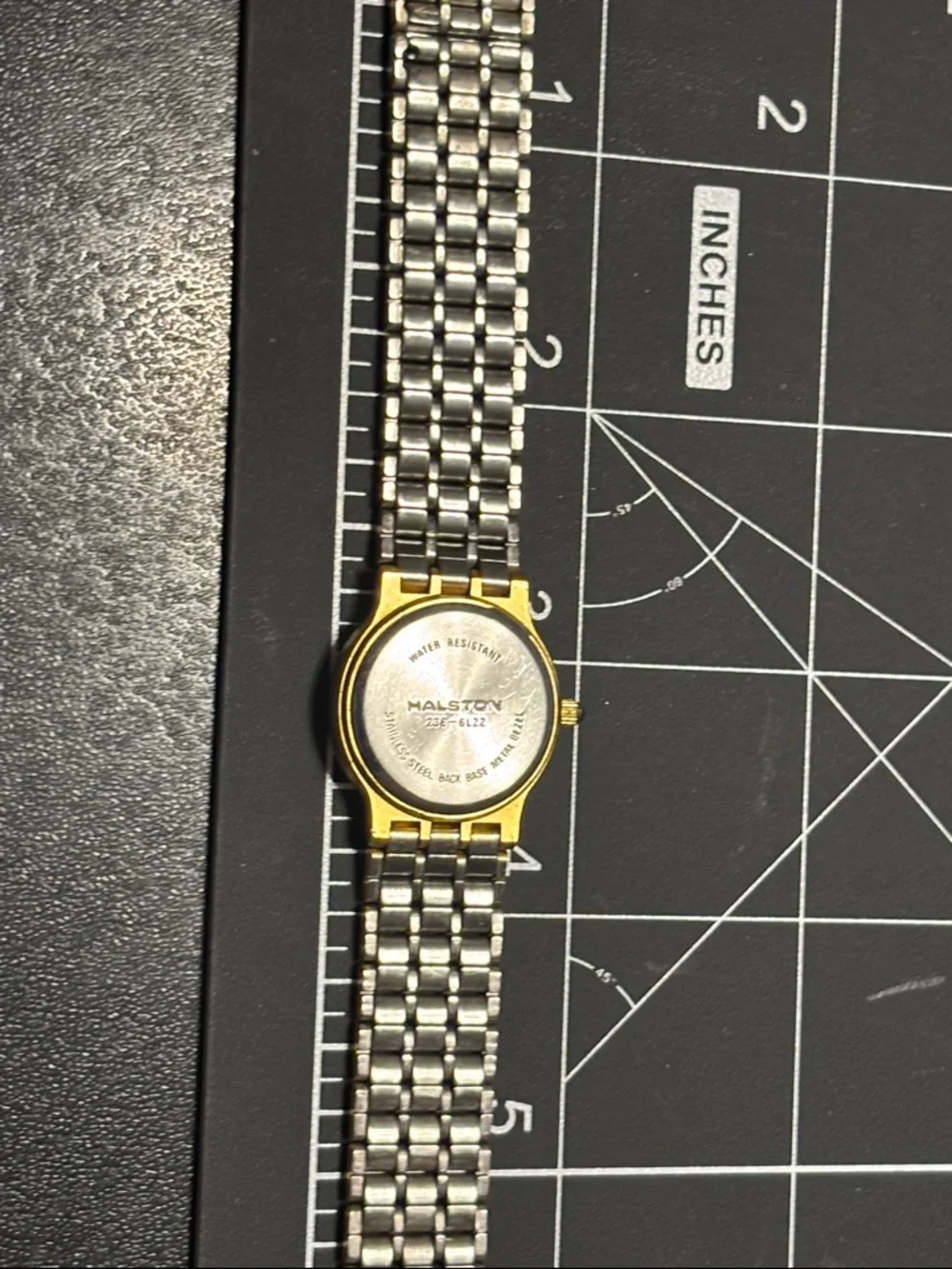 Halston Heritage Two-Tone Gold‎ and Silver Back Bracelet Watch